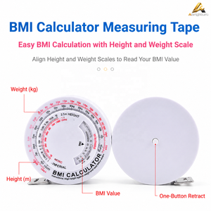 เทปวัดสัดส่วน BMI แบบยืดหดได้ 1.5 เมตร พร้อ<span class=keywords><strong>ม</strong></span>สเกลสองด้าน สำหรับ<span class=keywords><strong>วัด</strong></span>รอบเอว เพื่อการติดตามสุขภาพและการจัดการน้ำหนัก รองรับการสกรีนโลโก้ OEM - Product Image 2