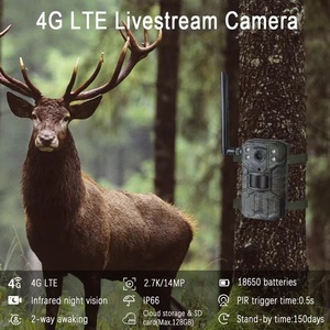 Wild Hunting 4G LTE Trail Camera SIM Wireless 940 senza bagliore visione notturna verde mimetico pannello solare con sensore di elemento CMOS - Product Image 3