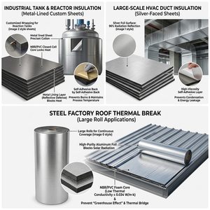 <span class=keywords><strong>Isolation</strong></span> thermique moderne pour conduits HVAC, rouleau auto-adhésif en mousse de caoutchouc avec revêtement en feuille, pour tuyauterie industrielle - Product Image 6
