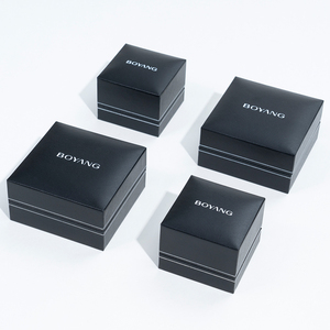 Boyang Custom High Quality <b>Black</b> Luxury Necklace Ring Jewelry Packaging <b>Box</b> - Product Image 6