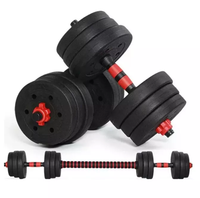 Vente en gros d'haltères bon marché 6 en 1 Kettlebell haltères réglables 50kg en ciment pour la salle de sport à domicile