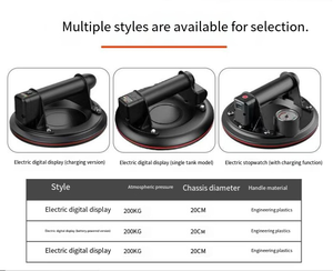 Herramienta Elevadora de Azulejos de Grado Industrial con Arranque y Parada Automáticos Eléctricos de 8'', Ventosa de Vidrio y Mármol de Alta Resistencia, Juego de 2 Ventosas Manuales para Azulejos - Product Image 4