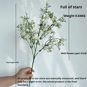 Nueva Gypsophila <span class=keywords><strong>Paniculata</strong></span> Artificial de Tacto Real para Arreglos Florales, Decoración de Bodas y Hogar - Product Image 3