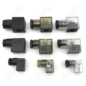 MPM DIN 43650 solenoid van cuộn dây kết nối ổ cắm cắm cảm biến kết nối din43650a din43650b din43650c 2P + E 3P + E IP65 với LED - Product Image 1