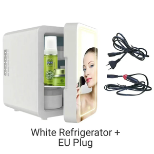 Mini Refrigerador <span class=keywords><strong>de</strong></span> 4L <span class=keywords><strong>para</strong></span> Auto, Cosméticos, Cuidado <span class=keywords><strong>de</strong></span> la Piel, con Espejo LED, Refrigerador Doméstico Pequeño, Congelador, Reducción <span class=keywords><strong>de</strong></span> Ruido - Product Image 5