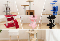 Arbre à chat multi-niveaux de luxe au design moderne et unique 2023, avec maisonnette pour chat