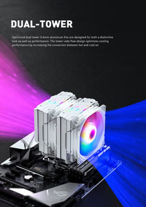 Caja de <span class=keywords><strong>Pc</strong></span> colorida de nuevo diseño, 120mm, PWM, 4 pines, 6 tubos de calor, placa base de refrigeración, sincronización, logotipo personalizado para caja de escritorio - Product Image 4