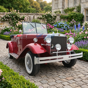EGO Factory Direct Sales Electric Classic <b>Car</b>-6 Seat Red <b>Vintage</b> <b>Model</b> 30KM/h Speed Lithium Battery 80-100km Driving Range - Product Image 1