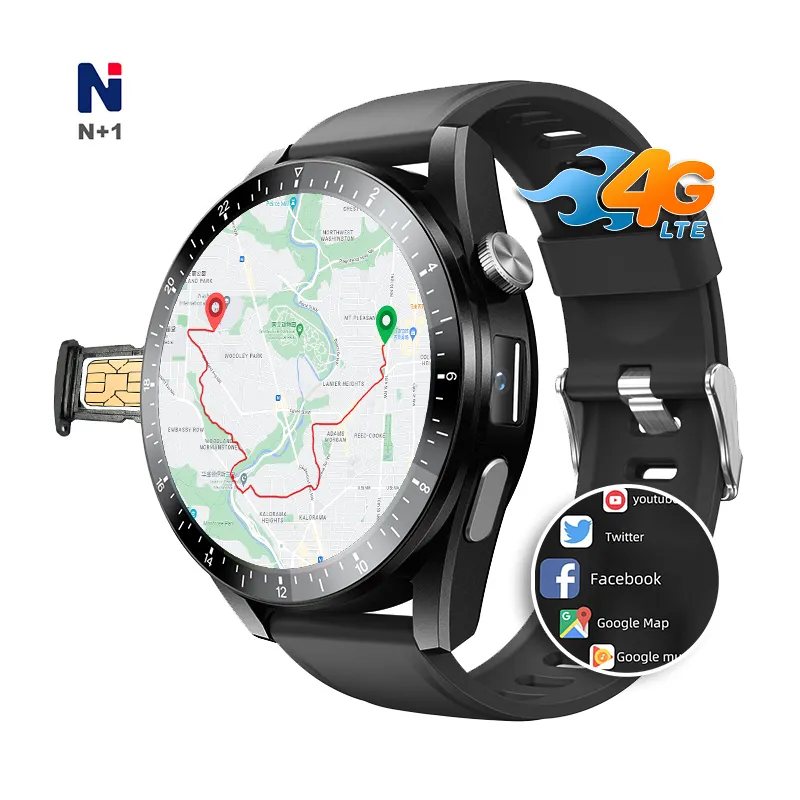 GPS 네비게이션 Smartwatch 남자 안드로이드 카메라 Sim 4g GPS 와이파이 스마트 시계
