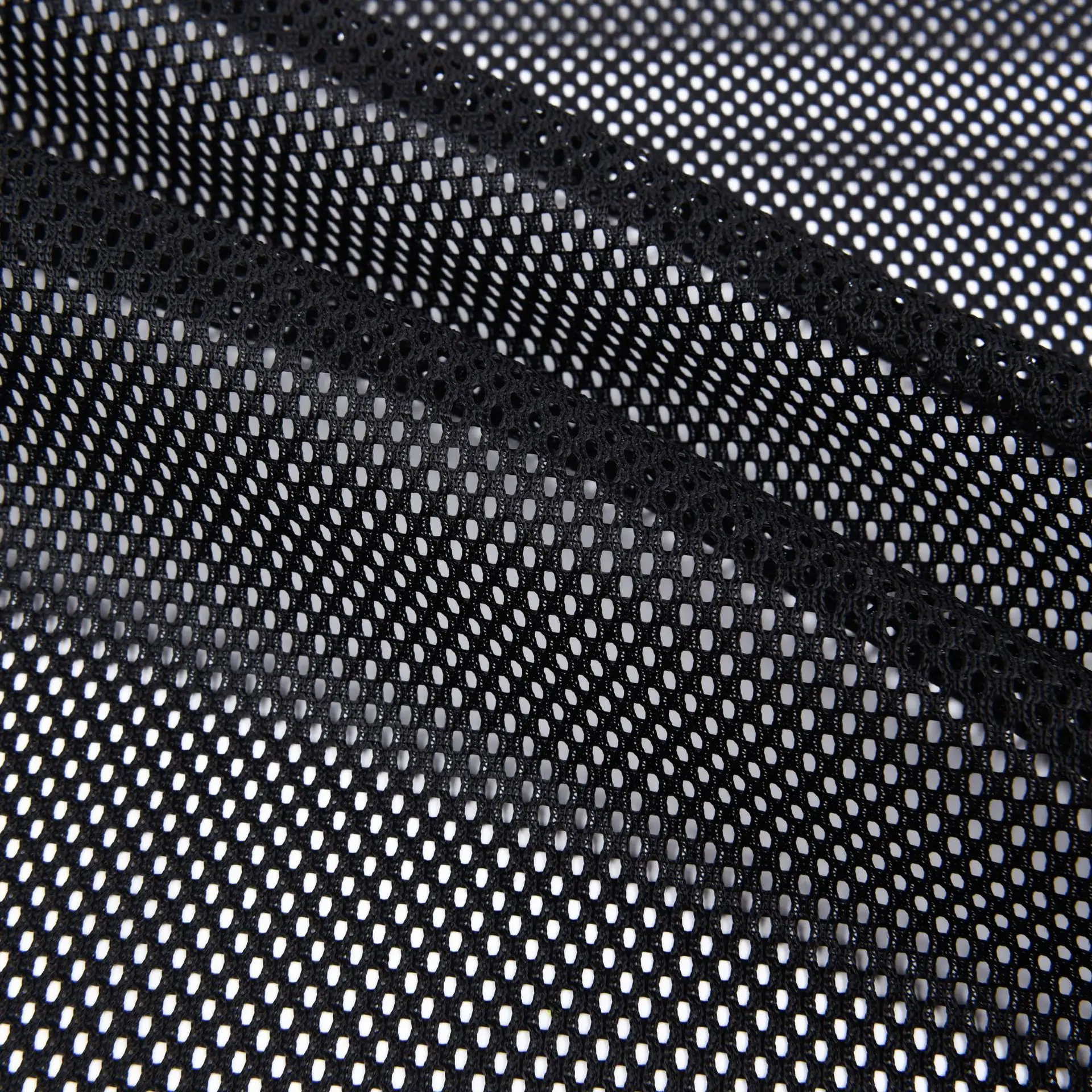 Tecidos de malha preto grosso da malha poly, capa de cadeira, 100%