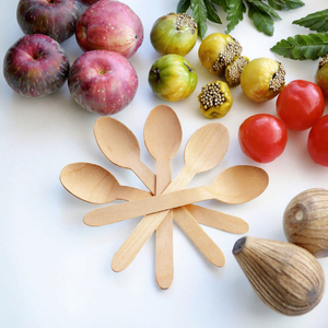 Ensemble de couverts jetables en bambou de qualité alimentaire, biodégradables, cuillère, couteau, fourchette en bois pour le camping, les fêtes, les plats à emporter - Product Image 3