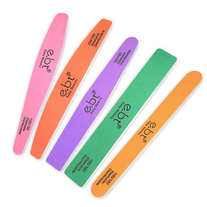 Custom logo Half Moon Zera High Quality Orange Emery Board Professional 80/80 Nail File 100/180