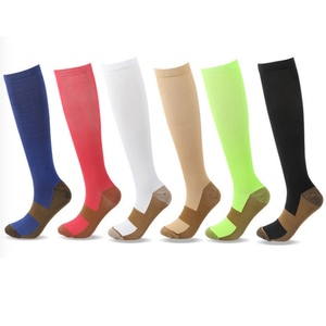 20-30mmHg varices athlétique Sport Nylon cuivre hiver fermeture éclair bas femmes genou chaussette personnalisé Compression <span class=keywords><strong>chaussettes</strong></span> garçon <span class=keywords><strong>chaussettes</strong></span> - Product Image 6