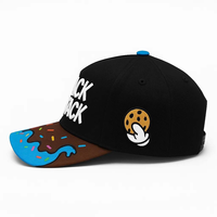 Casquette de baseball de luxe unisexe en coton Oxford bicolore à 5 panneaux avec logo brodé personnalisé, visière incurvée, pour sports de plein air et mode, motif léopard