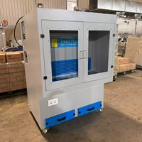 Table de travail industrielle avec hotte de dépoussiérage intégrée 1,5 m, filtration à 99,9 %, nettoyage par jet pulsé