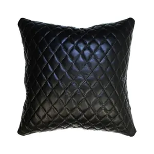 Genuine Leather Pillow Covers, Metallic Cushion, Crocodile, Throw Pillow LPR-0082