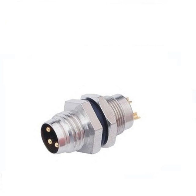 M8 90 Degree Connector M8 90 Degree Metal Waterproof Connector  Amphenol Connector 3pin
