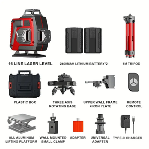 4D 360 Döner Lazer Seviyesi Elektronik Kendinden Tesviyeli Tripod 4 Noktalı Yeşil Işın Yüksek Doğruluk DIY Endüstriyel Sınıf İnşaat Aracı - Product Image 5