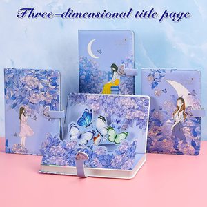 Quà Tặng Tạp Chí Bìa Cứng Nghệ Thuật Phác Thảo Nhật Ký Cô Gái Đầy Màu Sắc Trái Tim Tùy Chỉnh In Máy Tính Xách Tay Với Khóa Từ - Product Image 3