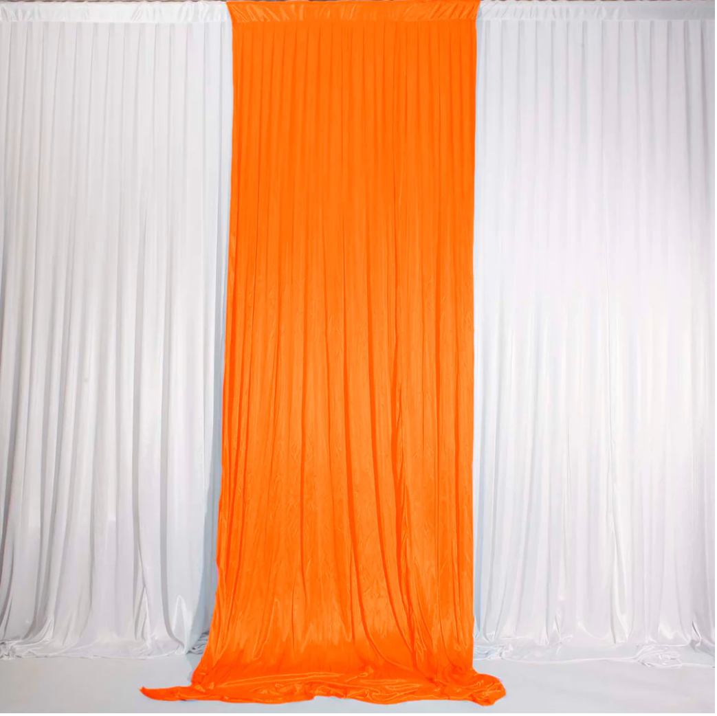 wedding backdrop white and orange
