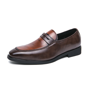 Chaussures de ville et Richelieu pour hommes, nouveau design, en cuir PU, décontractées, à bout haut, mocassins faciles à enfiler, grandes tailles, chaussures de mode transfrontalières - Product Image 5
