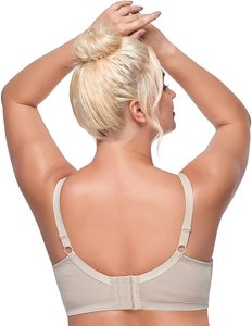 2025 nuevos estilos de talla grande figura completa bordado de encaje con aros sin espalda <span class=keywords><strong>Sujetador</strong></span> de encaje de red sin espalda para mujer - Product Image 5