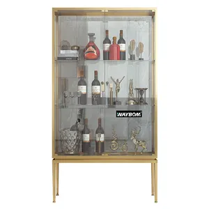 Modern Musical Instrument Cosmetic Display Shelves Cabinet With Led Light