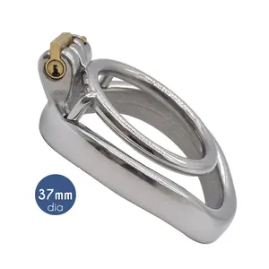 Double Penis Rings Cock Lock Male Chastity Cage Stainless Steel Bondage Device Restraint Sex Toys for 18 Training