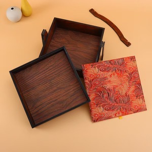 Caja de Regalo de Madera Premium Hecha a Medida, Rectangular, de Madera Maciza, Hecha a Mano, para Empaque de Mooncakes, de Una o Dos Capas, para Regalos y Artesanías - Product Image 2