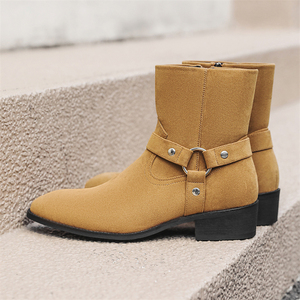 Nouveauté Bottes Chelsea pour homme en cuir véritable de haute qualité, fournies par l'usine, bottes d'automne/hiver, bottines - Product Image 4