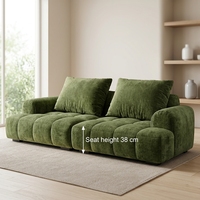 Housse Amovible Anti-Griffures Personnalisée en Tissu Technique Chenille Crème Style Bloc de Tofu pour Appartement et Hôtel – Vente en Gros