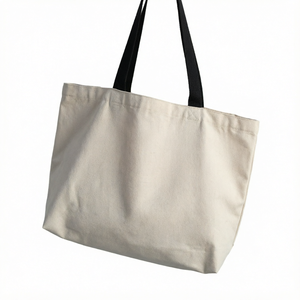 Wholesale 100% Cotton Canvas <b>Tote</b> <b>Bag</b> <b>Large</b> Blank Grocery Reusable Shopping <b>Zipper</b> Customizable Letter Logo Print Daily Use - Product Image 1