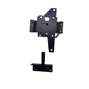 Juego de herrajes modernos de acero al carbono de alta resistencia con bisagra de puerta ajustable de cierre automático y pestillo de puerta bidireccional, ángulo de apertura de 180°, 7 orificios - Product Image 2