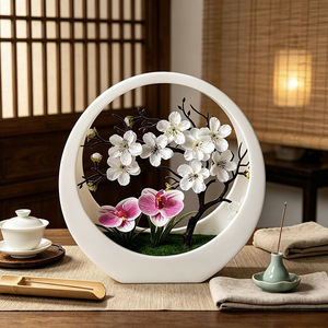 Nueva Caja Decorativa con Aroma Realista, Orquídea Phalaenopsis y <span class=keywords><strong>Chimonanthus</strong></span> en Maceta, Decoración para la Entrada del Hogar, Planta Artificial en Maceta para Sala de Estar - Product Image 4