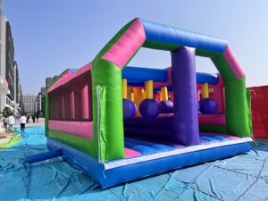 Commercial Small Customized <b>Inflatable</b> Challenging <b>Games</b> Obstacle Course for Kids and Adults Large Trampoline Park <b>Inflatable</b> Tr - Product Image 5