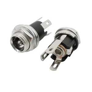 5.5x2.1mm DC điện Nam cắm + kim loại nữ bảng điều khiển gắn kết Jack Ổ cắm nối Adapter DC 5.5*2.1mm dc022b - Product Image 5