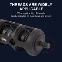 Stabilisateur de tir à l'arc SPG pour arches composées, recurves et longbows – Amortisseur de vibrations en métal pour entraînement et chasse
