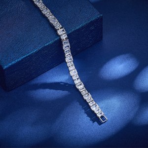 สร้อยข้อมือทองแดงสำหรับผู้หญิงกำไลข้อมือเงินลายคิวบิกเซอร์โคเนียสร้อยข้อมือเทนนิส - Product Image 6