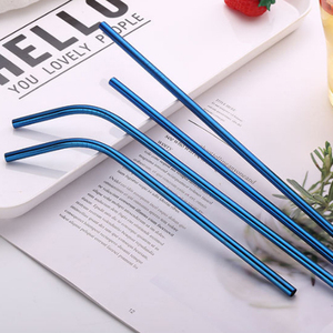 <span class=keywords><strong>Amazon</strong></span> Venta caliente de acero inoxidable recto doblado con la paja de beber cepillo de limpieza - Product Image 4