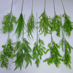 Fleurs en gel <span class=keywords><strong>souple</strong></span> colorées par pulvérisation, décoration d'arrangements floraux de mariage, tiges de pin, plantes artificielles vertes de simulation - Product Image 1