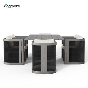 Meubles de Foshan modernes, imperméables, meubles de patio, meubles d'extérieur, ensemble table et chaises, ensemble table à manger - Product Image 3