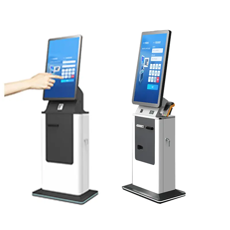 27 inç otomatik sipariş self servis dokunmatik ekran yazıcısı ödeme kiosk