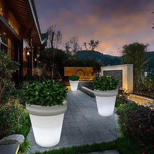 Vaso di fiori da giardino con incandescente per balcone Patio vaso artificiale sala fioriere illuminazione esterna mobili <span class=keywords><strong>Led</strong></span> vaso di fiori - Product Image 6