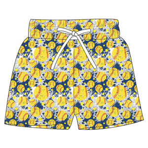 Shorts de Baño para Niños, Tela de Seda de Leche, Cordón Ajustable, Shorts de Playa para Niños, Impresión Personalizada, OEM, ODM - Product Image 5