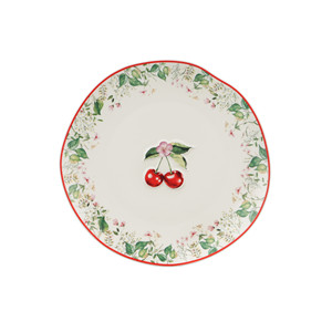 Service de table moderne 16 pièces en porcelaine cerise avec motifs fruits en relief 3D, <span class=keywords><strong>assiettes</strong></span>, bols et tasses, réutilisable, sans BPA, pour fêtes de jardin estivales, OEM ODM - Product Image 4