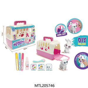 Çocuk çizim oyun Pet Graffiti yıkama oyuncaklar DIY renk boyama akın hayvan oyuncak - Product Image 5