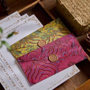 Orient <span class=keywords><strong>Oriental</strong></span> Cloud Motifs Premium Lettre Papier Papeterie Suite Invitations De <span class=keywords><strong>Mariage</strong></span> Élégant Inviter Calligraphie Enveloppes - Product Image 4