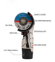 Meuleuse d'angle électrique sans fil à interrupteur coulissant 28V 10000 tr/min pour découpe et polissage
