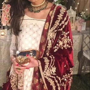 Kameez indien/pakistanais de créateur avec pantalon pour mariage et fête Robe pour femme de grande taille avec broderie sur Dupatta-2019 - Product Image 3