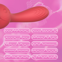 Rosenförmiger Zungen-Vibrator Handgehaltener Klitoris- und Brustwarzen-Stimulator Silikon Vaginal G-Punkt Massagegerät Sexspielzeug für Frauen